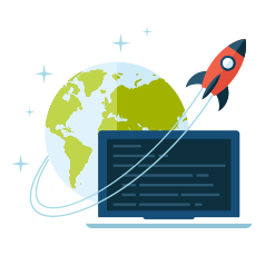 Downloadsnelheid tot 100 Mbit per seconde. Rocket Ship
